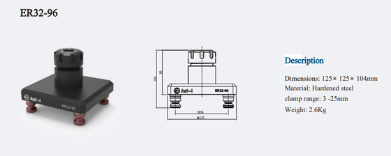 ER32-96 Collet του ER προσάρτημα 325mm σειρά στερέωσης για τη 3/4/5 μέγγενη άξονα